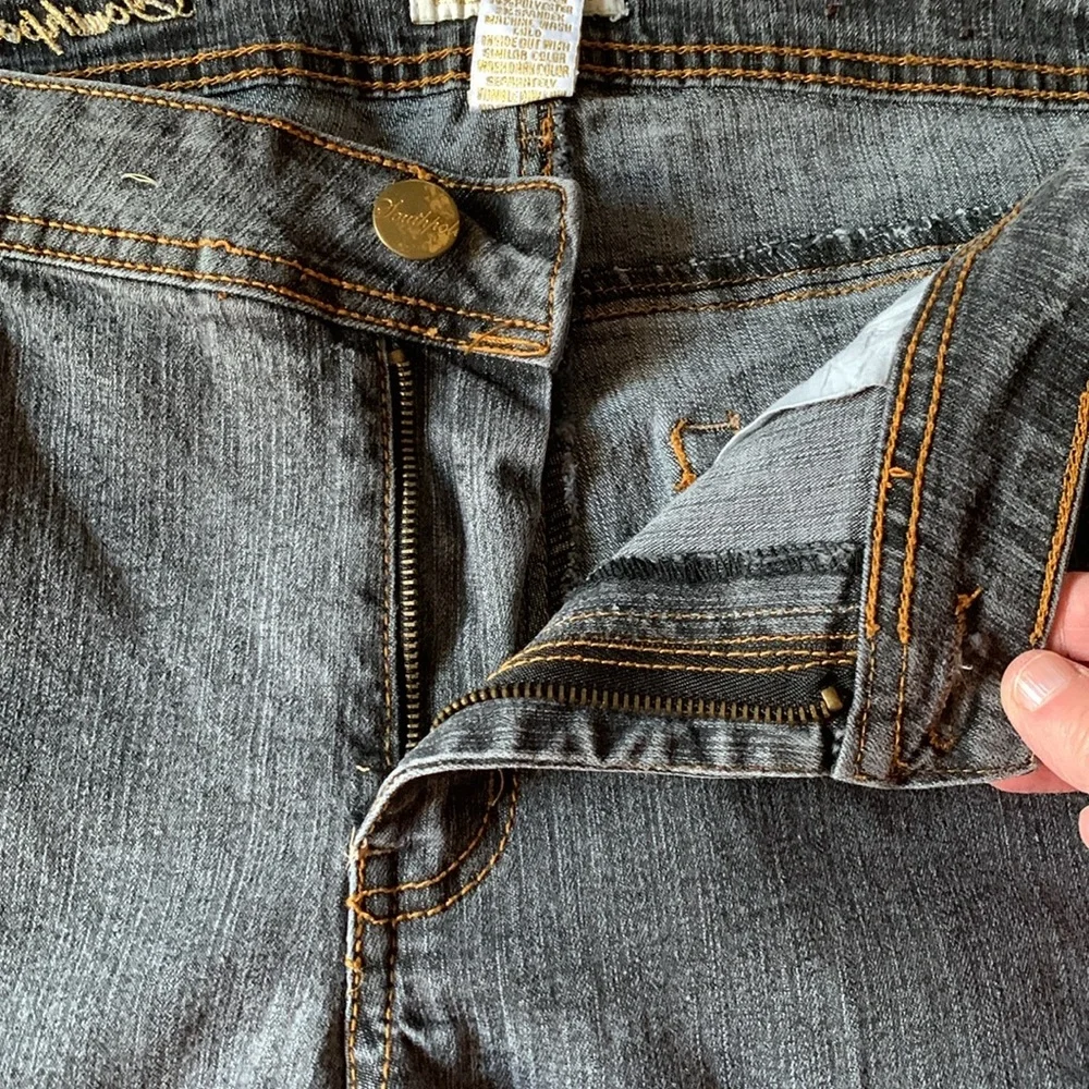 South Pole Gray Flare Wide Leg Jeans
